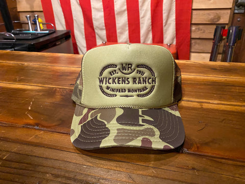 Trucker Hat-Embroidered Camo