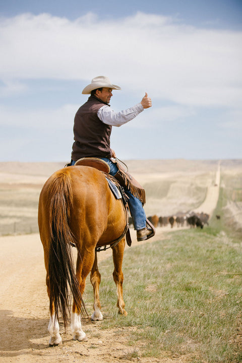 Eric Wickens and family move cattle to new pastures